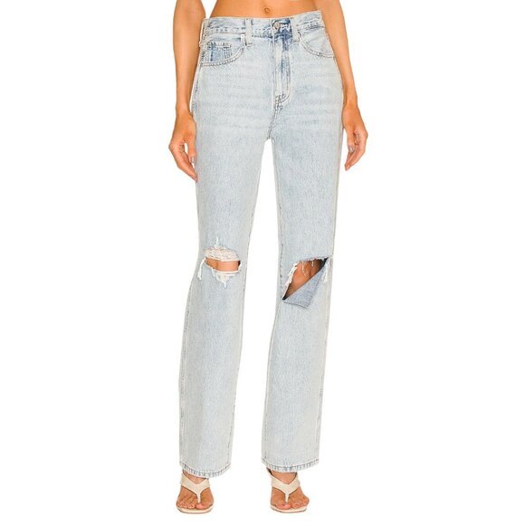 PISTOLA Cassie Super High Rise Straight Jeans in Moonlight Distressed 25 Womens - Picture 4 of 14